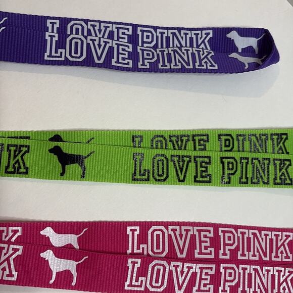 NWOT set of 3 Victoria secret pink lanyards - Picture 2 of 3